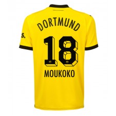 Borussia Dortmund Youssoufa Moukoko #18 Hemmatröja 2023-24 Korta ärmar